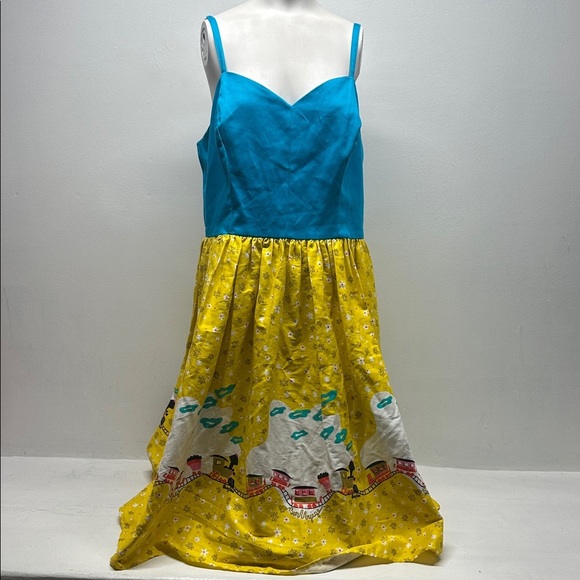 Pinup Couture Dresses & Skirts - Pinup Girl Clothing x Mary Blair Disney Dress Bon Voyage Trains Plus Size 2X